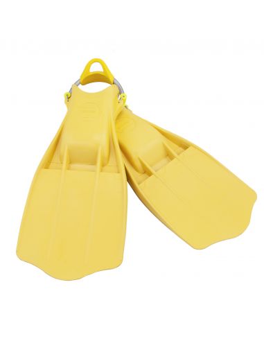ScubaTech Rubber Fins Jetstream with SS Spring Straps - Yellow
