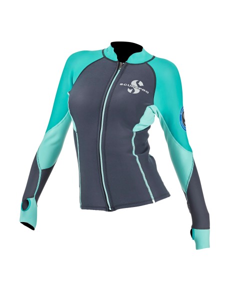 ScubaPro Everflex Long Sleeve Top, Women, 1.5mm, Caribbean