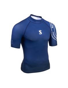 ScubaPro UPF 50 T-Flex Rash Guard, Short Sleeve, Men, Navy
