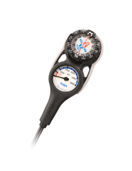 TUSA SC0201 2-Gauge Console, Pressure/Compass (400 bar)