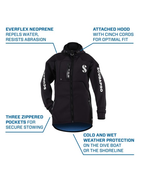 SCUBAPRO Premium Boat Coat, Women, Black
