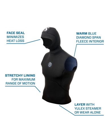 ScubaPro Everflex YULEX Dive Hooded Vest, Men, 5/3mm