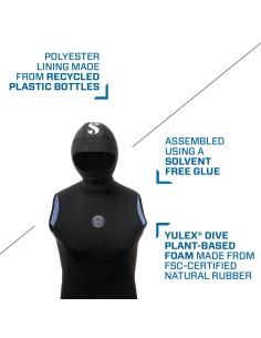 ScubaPro Everflex YULEX Dive Hooded Vest, Women, 5/3mm 2