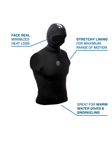 ScubaPro Everflex YULEX Dive Hooded Vest, 2mm