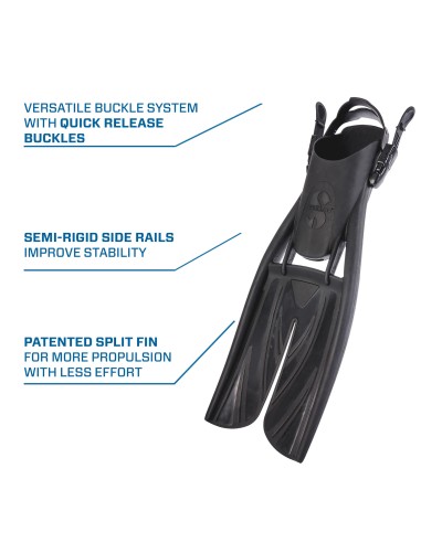 ScubaPro Twin Jet II Fin, Black, M