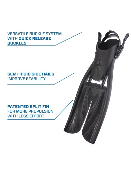 ScubaPro Twin Jet II Fin, Black, M