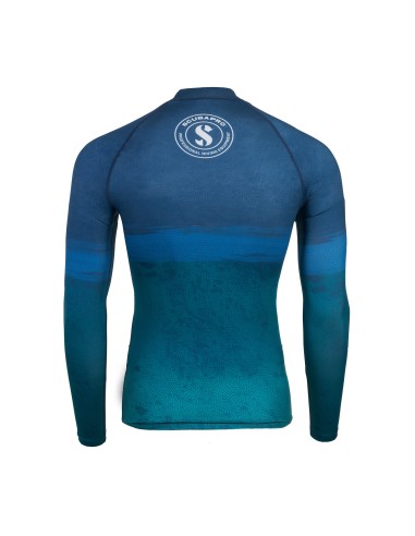 ScubaPro UPF 50 T-Flex Rash Guard, Long Sleeve, Men, Wave, S