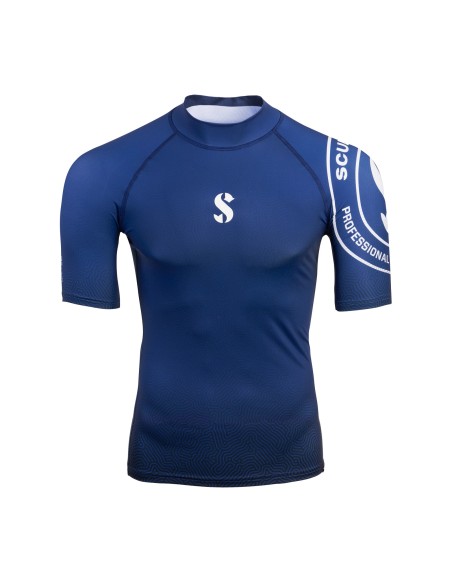 ScubaPro UPF 50 T-Flex Rash Guard, Short Sleeve, Men, Navy