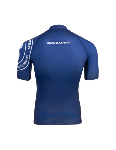 ScubaPro UPF 50 T-Flex Rash Guard, Short Sleeve, Men, Navy