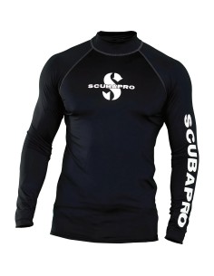 ScubaPro UPF-50 Long Sleeve Men Black Rash Guard | DiveDepo