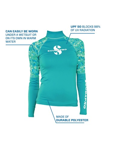 ScubaPro Long Sleeve Woman Rash Guard | DiveDepo