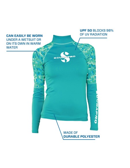 ScubaPro Long Sleeve Woman Rash Guard | DiveDepo