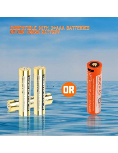 OrcaTorch D580 Backup Dive Light