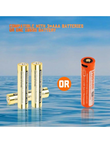 OrcaTorch D580 Backup Dive Light