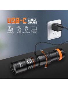 OrcaTorch DC710 Dive Light 3000 lm, USB-C Charging 2