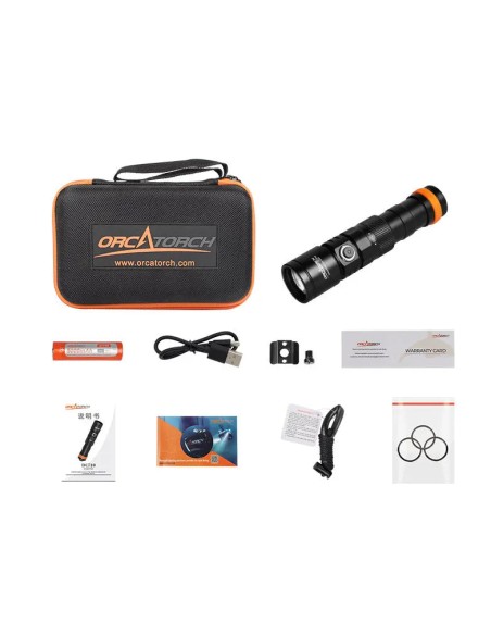 OrcaTorch DC710 Dive Light 3000 lm, USB-C Charging