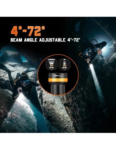 OrcaTorch ZD710 MK2 Zoomable Dive Light