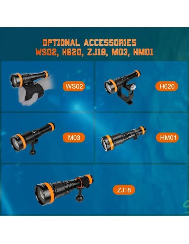 OrcaTorch ZD710 MK2 Zoomable Dive Light
