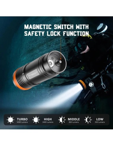 OrcaTorch D920 Primary Dive Light 5000 lm