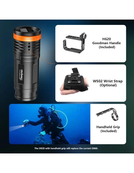 OrcaTorch D920 Primary Dive Light 5000 lm