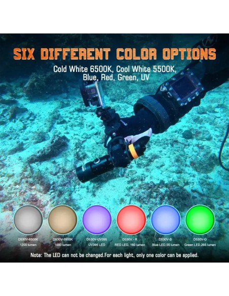OrcaTorch D530V Video Dive Light