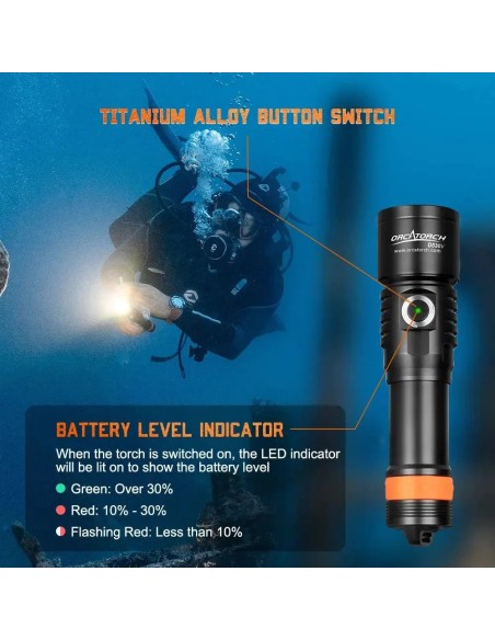 OrcaTorch D530V Video Dive Light
