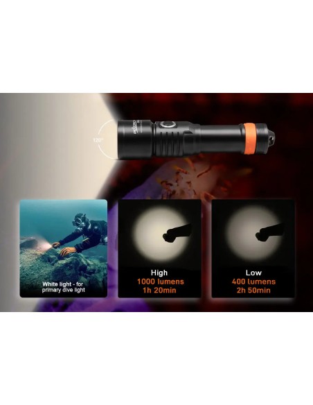 OrcaTorch D530V Video Dive Light