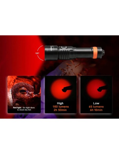 OrcaTorch D530V Video Dive Light