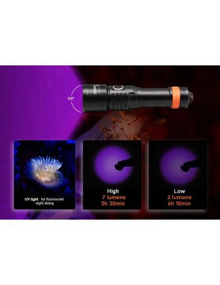 OrcaTorch D530V Video Dive Light