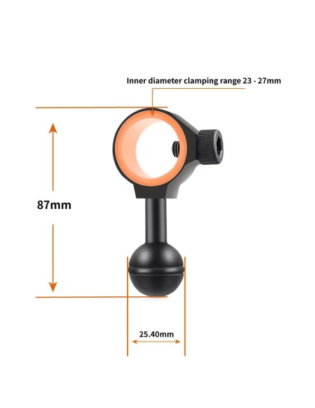 OrcaTorch ZJ18 Ball Joint Mount for D530V and D710V