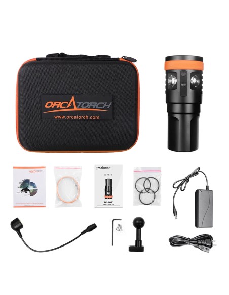 OrcaTorch D900V Video Dive Light 2200 lm