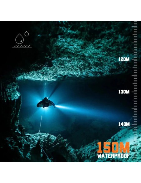 OrcaTorch D630 Canister Dive Light with Goodman Handle
