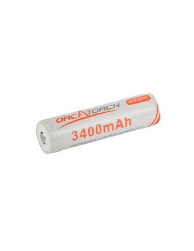 OrcaTorch 18650 Rechargeable Battery 3.6 V 3400 mAh