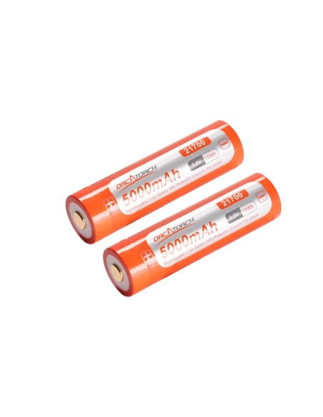 OrcaTorch 21700 USB-C Rechargeable Battery 5000 mAh