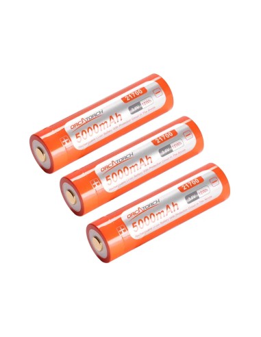OrcaTorch 21700 USB-C Rechargeable Battery 5000 mAh
