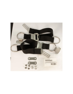 OMS PS shoulder straps right and left with stainles Steel buckles and webbing to waist strap
