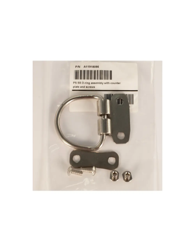 OMS PS SS D-Ring assambly with counter plate and screws