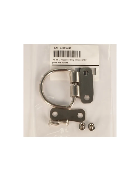 OMS PS SS D-Ring assambly with counter plate and screws