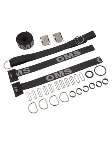 OMS Smartstreamm webbing, including Aluminum hardware and crotch-strap