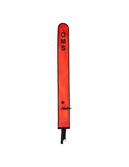 OMS Diver's Alert Marker 3.3' long (1 meter), closed, open bottom and No-Lock LP Connector, with OPV (~ 3 kg lift)