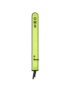 OMS Diver's Alert Marker, YELLOW 3.3' long (1 meter), closed, open bottom and No-Lock LP Connector, with OPV (~ 3 kg lift)