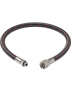 OMS by Miflex high flexible regulator hose – UNF 3/8", Carbon with Red Stripes