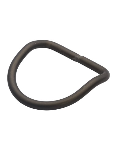 OMS 3 in (5 cm) Aluminum D-Ring, ~ 45° bend