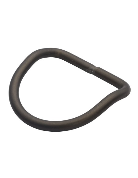 OMS 3 in (5 cm) Aluminum D-Ring, ~ 45° bend