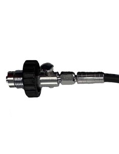 BtS Decanting Hose DIN, 300 Bar / 4300 PSI with metric gauge