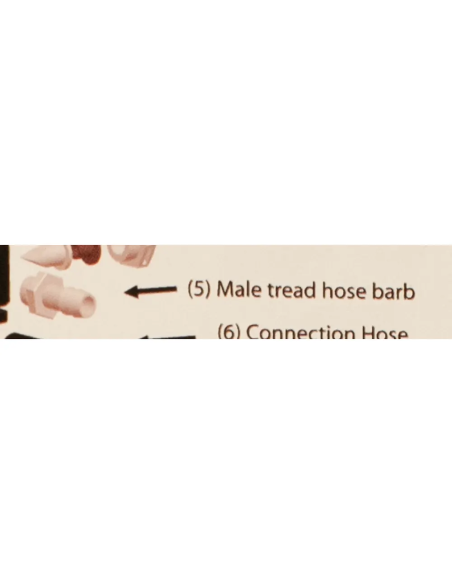 BtS Male thread pipe fitting barb hose tail connector with O-ring