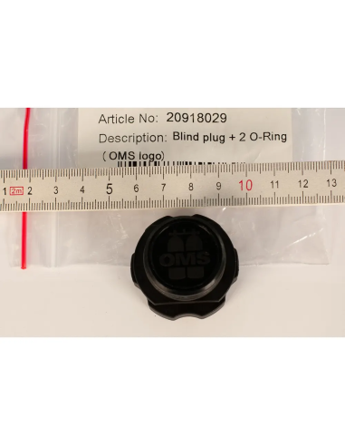 OMS Blind Plug with OMS Logo and 2 O-Rings