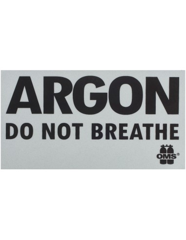 OMS Inert Gas: DO NOT BREATHE warning decal