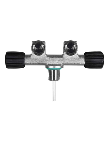 Scubatec DIN Twin Valve 230 bar (2 fixed Outlets)