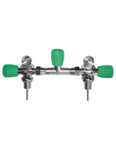 Sano-Sub Complete Isolation Manifold for 7, 8, 8.5, 10 and 12 litre Cylinders EU Nitrox up to 230 bar, incl. rubber knobs